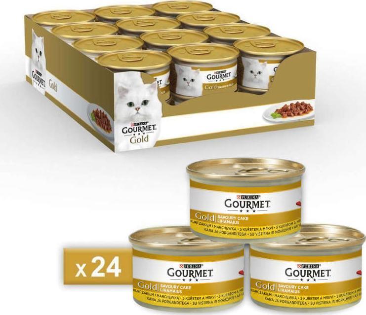 Gourmet Gourmet Gold Savourt Cake kurczak marchewka 24x85g 1