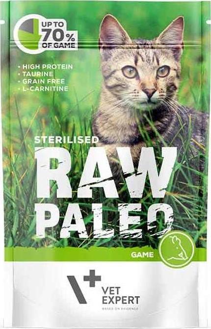 Raw Paleo Vet Expert Raw Paleo Sterilised z dziczyzną 100g 1