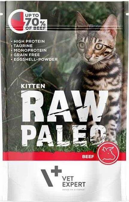 Raw Paleo Vet Expert Raw Paleo Kitten z wołowiną 100g 1