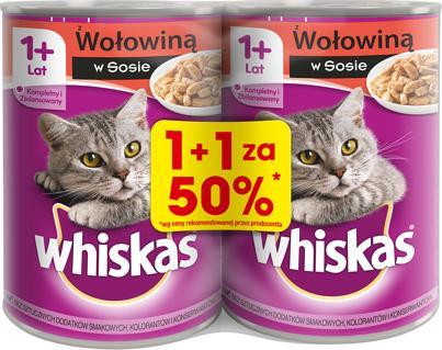Whiskas Whiskas Wołowina w sosie 2x400g 1
