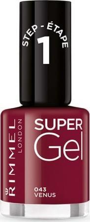 Rimmel  Rimmel Super Gel żelowy lakier do paznokci 043 Venus 12ml - SM 1