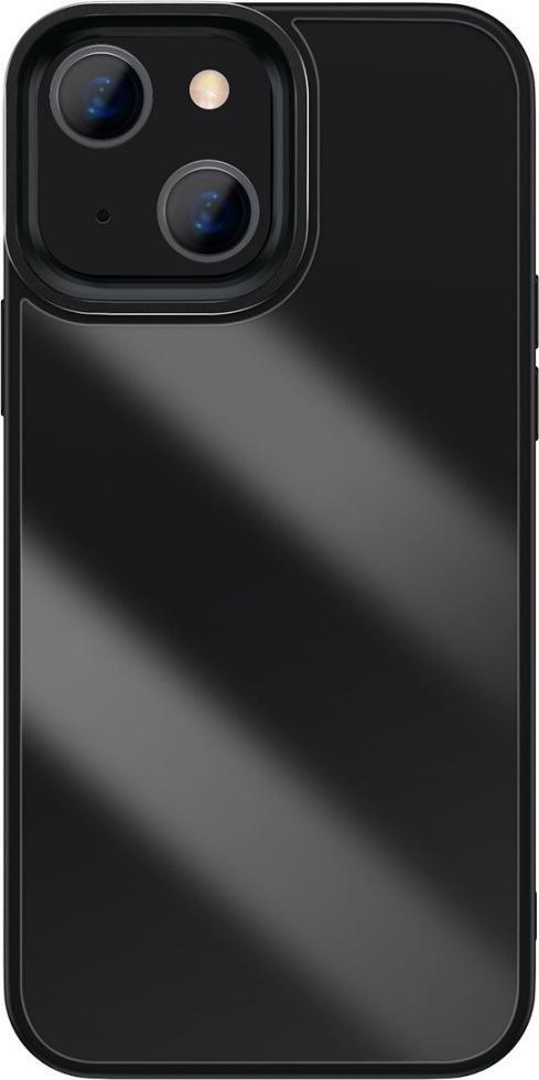 Baseus Baseus Crystal Phone Case pancerne etui do iPhone 13 z żelową ramką czarny (ARJT000001) 1
