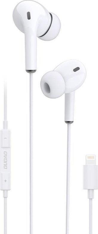 Słuchawki Dudao Dudao dokanałowe słuchawki zestaw słuchawkowy z pilotem i mikrofonem Lightning biały (X14L white) 1
