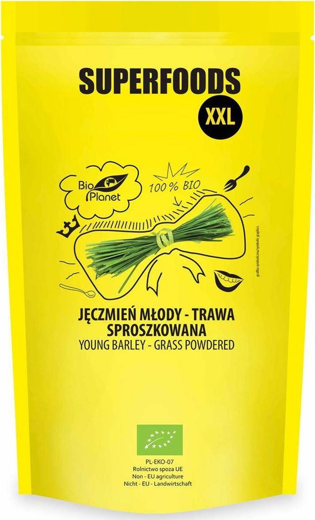 Bio Planet JĘCZMIEŃ MŁODY - TRAWA SPROSZKOWANA BIO 500 g - BIO PLANET 1