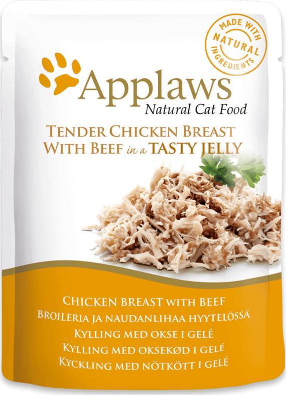 Applaws Cat Pouch pierś z kurczaka i wołowina 70g 1