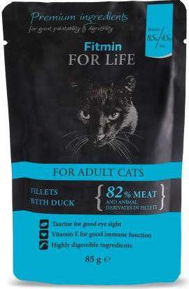 Fitmin  FITMIN Cat For Life Pouch Adult Duck 85g 1