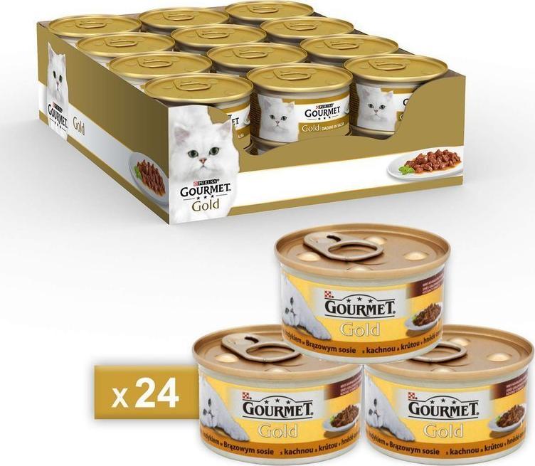 Gourmet Gourmet Gold Casserole z kaczką i indykiem w sosie 24x85g 1