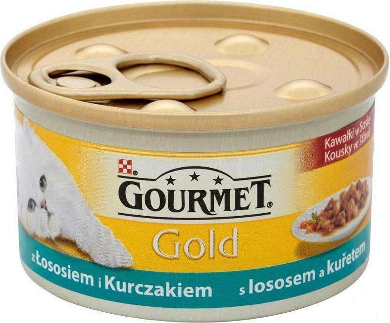 Gourmet Gourmet Gold łosoś z kurczakiem w sosie 85g 1
