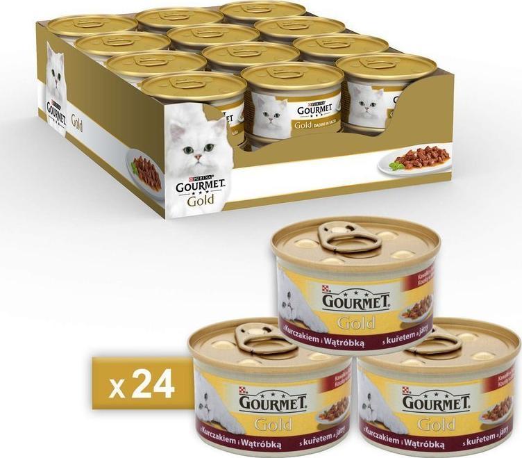 Gourmet Gourmet Gold kurczak z wątróbką w sosie 24x85g 1