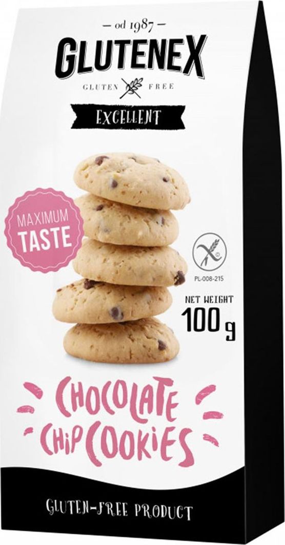 Glutenex Ciasta z kawałkami czekolady bezglutenowe 100 g 1