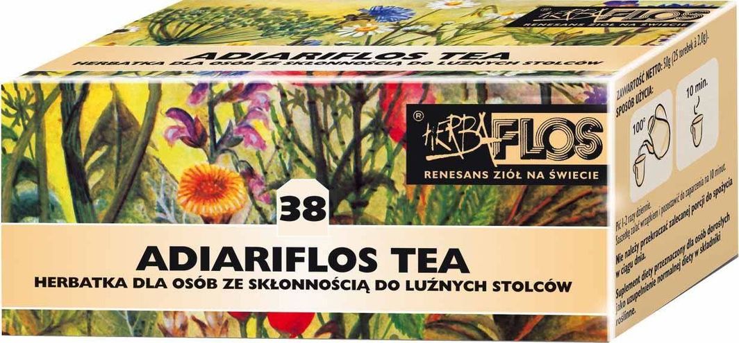 HERBAVIS 38 Adiariflos TEA fix 20*2g - przeciw biegunkowa HERBA-FLOS 1