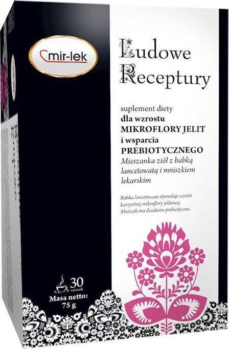 LUDOWE RECEPTURY LUDOWE RECEPTURY mikroflora jelit i wspracie prebiotyczne 30 saszetek MIR-LEK 1