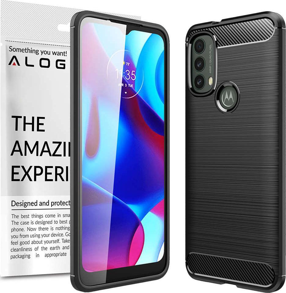 Alogy Etui obudowa Alogy Rugged Armor TPU Carbon do Motorola Moto E20/ E30/ E40 Black 1