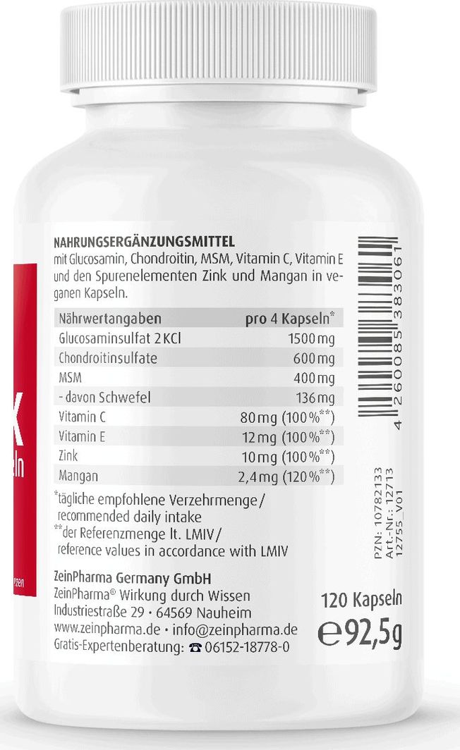 Zein Pharma ZEIN PHARMA GelenkKapseln (Chondroityna, Glukozamina i MSM