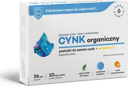 Aura Herbals Cynk organiczny 10 mg i Witamina C 36 tabletek AURA HERBALS 1
