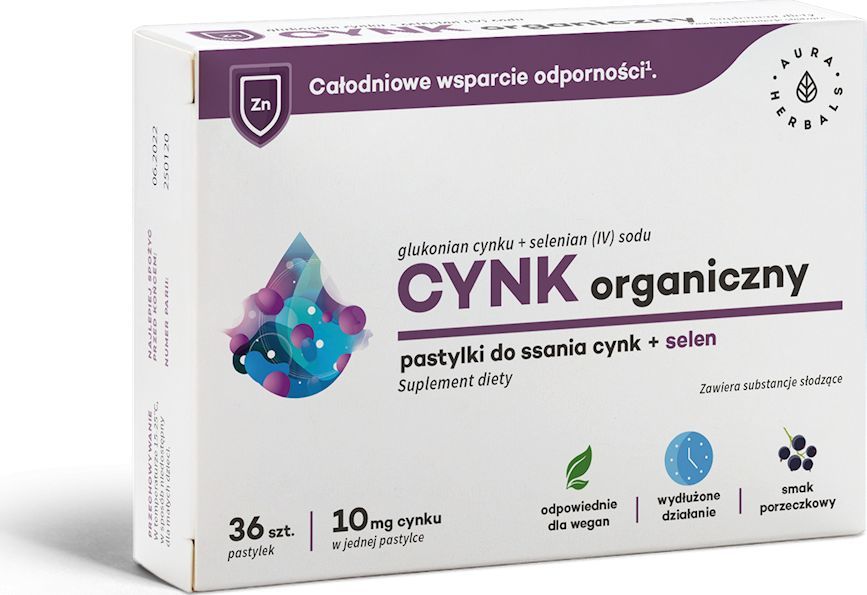 Aura Herbals Cynk organiczny 10 mg i Selen 36 tabletek AURA HERBALS 1