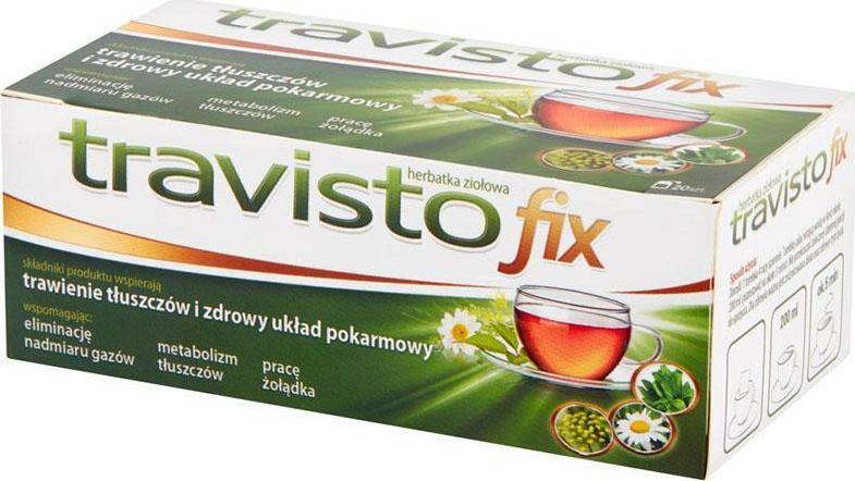 Aflofarm Travisto Fix herbatka ziołowa na układ pokarmowy 20 torebek 1