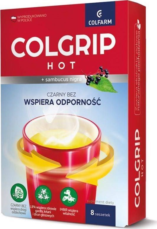 Colfarm Colgrip na przeziębienie i grypę 8 saszetek 1