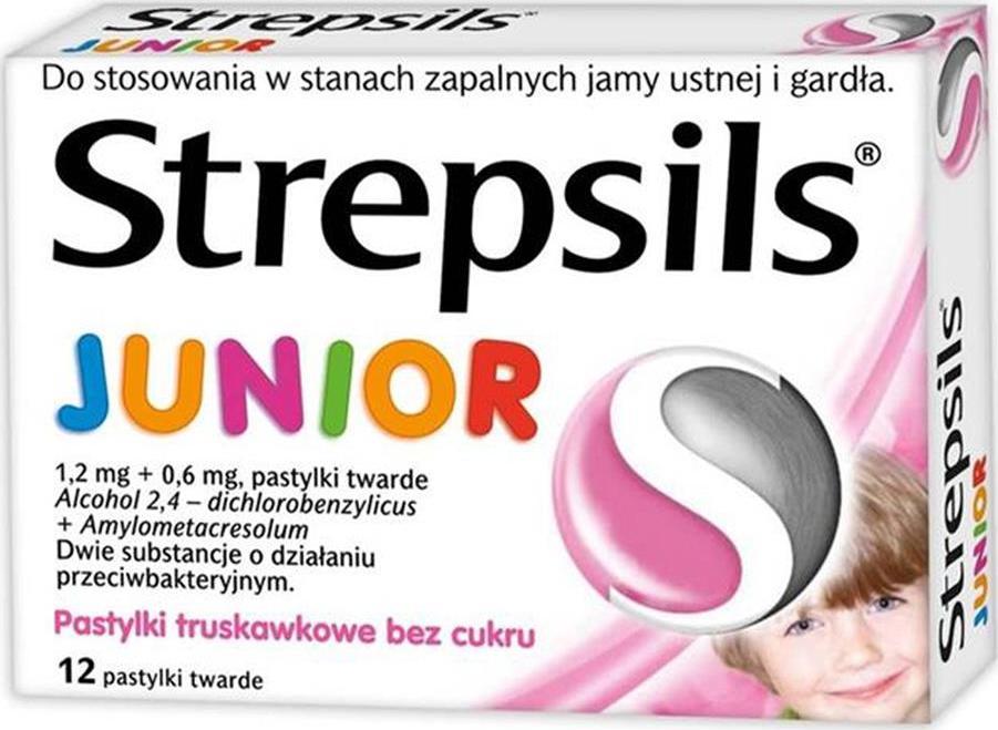 Reckitt Benckiser Strepsils Junior na gardło 12 pastylek 1