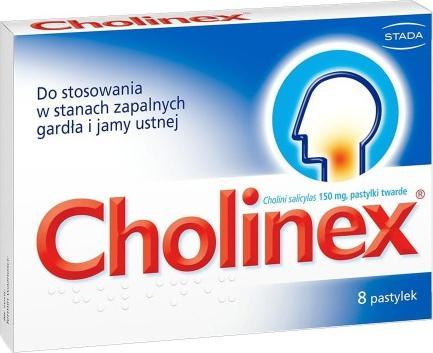 Stada Cholinex na gardło 8 pastylek 1