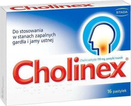 Stada Cholinex na gardło 16 pastylek 1