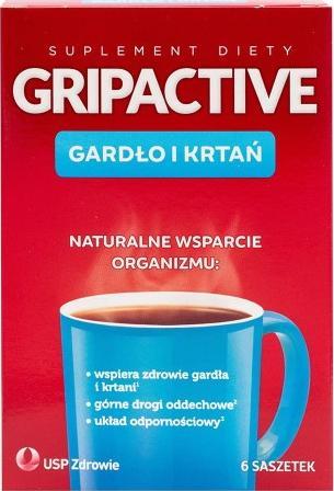 USP Gripactive Gardło i Krtań 6 saszetek 1