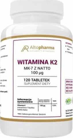 Alto ALTO PHARMA Witamina K2 MK-7 100mcg NATTO 120 Tabletek 1