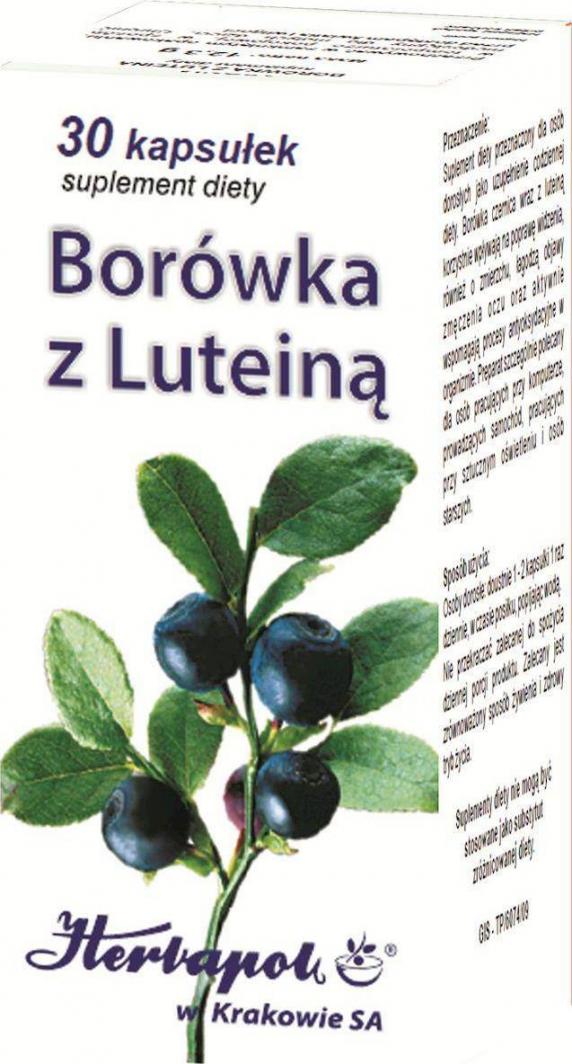 Herbapol Borówka z Luteiną 30kaps. HERBAPOL KRAKÓW 1