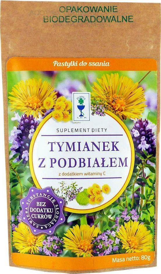 PLANTA-LEK Karmelki Tymianek z podbiałem bez cukru 80g PLANTA-LEK 1