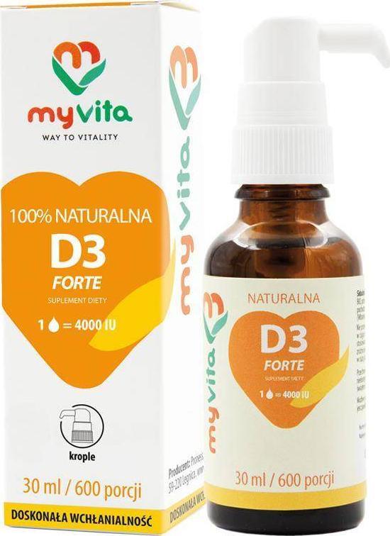 Proness Witamina D3 D-3 forte w płynie 4000 IU 30 ml krople 600 porcji MyVita 1