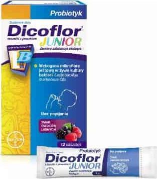 Bayer BAYER Dicoflor Junior (Probiotyk dla dzieci i dorosłych) 12 saszetek doustnych 1