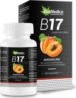 Ekamedica EKAMEDICA B-17 Amigdalina (Witamina B17 - Ekstrakt z Pestek Moreli) 60 kapsułek 1