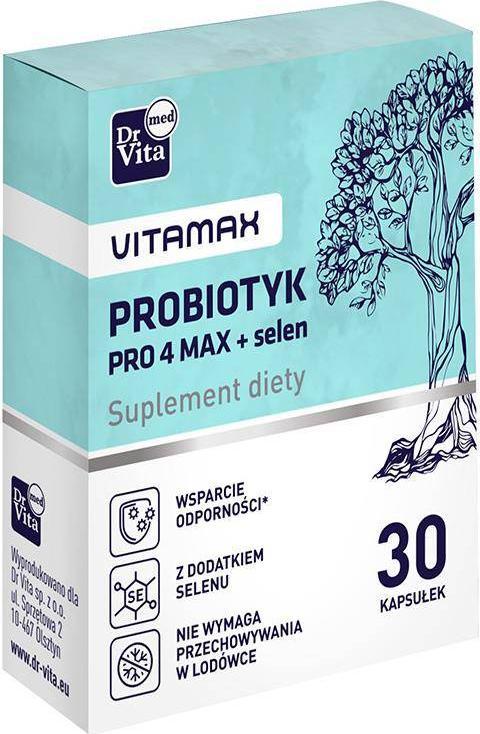 Dr Vita Probiotyk PRO 4 MAX + Selen 30 kapsułek 1
