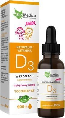 Ekamedica Witamina D3 JUNIOR Dla dzieci 30 ml EkaMedica 1