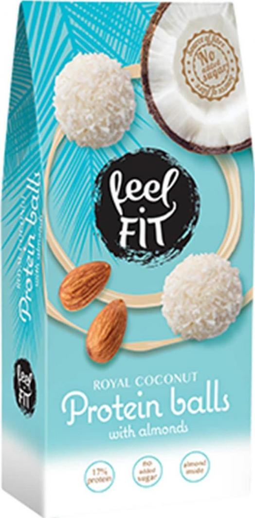 Feel FIT Kulki proteinowe z migdałami bez cukru 63 g 1