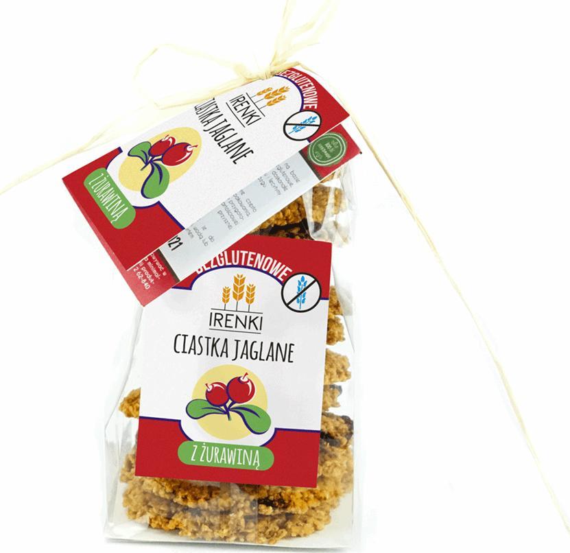 Follow Ciastka jaglane z żurawiną bezglutenowe 175 g 1