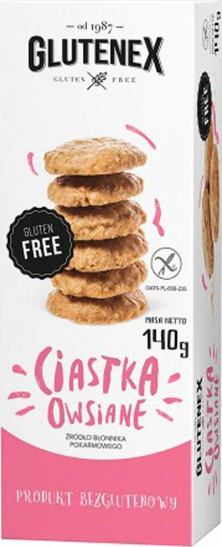 Glutenex Ciastka owsiane bezglutenowe 140 g 1