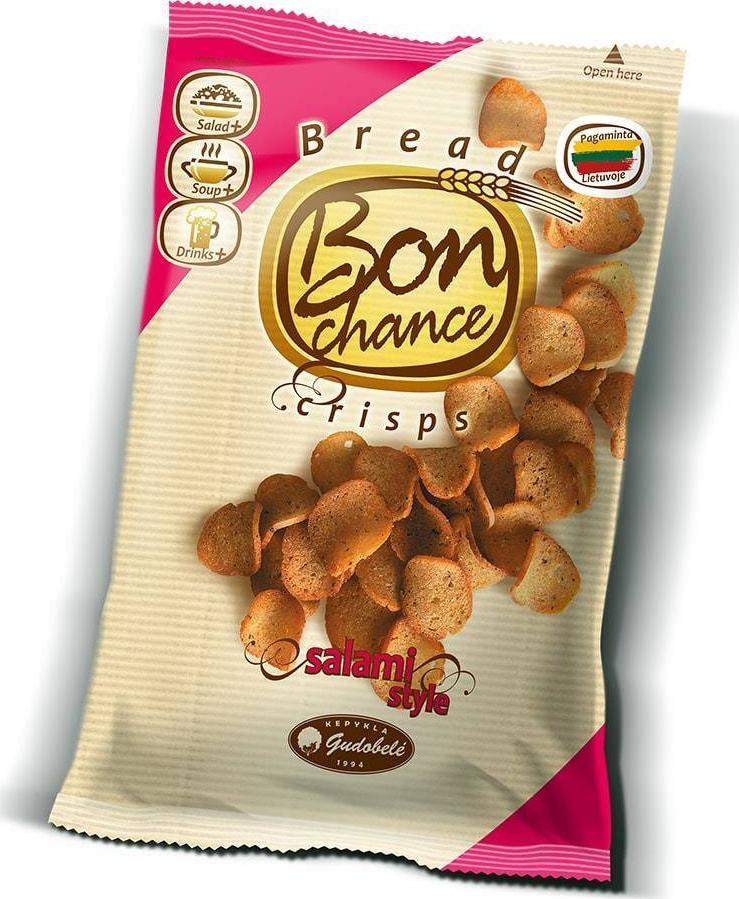 Gudobele Chipsy chlebowe o smaku salami 120 g 1