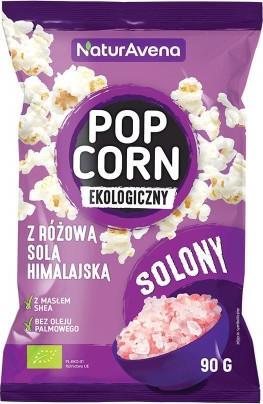 NaturaVena POP Corn solony z różową solą himalajską BIO 90 g 1