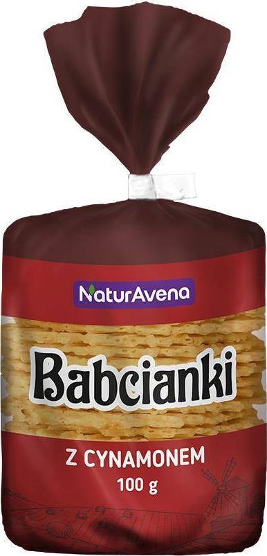 NaturaVena Wafelki bez tłuszczu i bez barwników z cynamonem 100 g 1