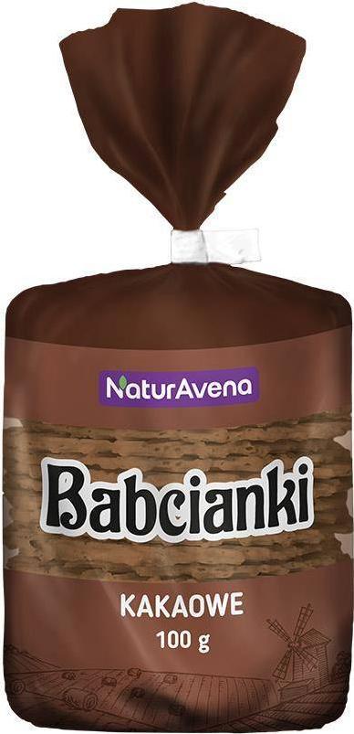 NaturaVena Wafelki bez tłuszczu i bez barwników kakaowe 100 g 1
