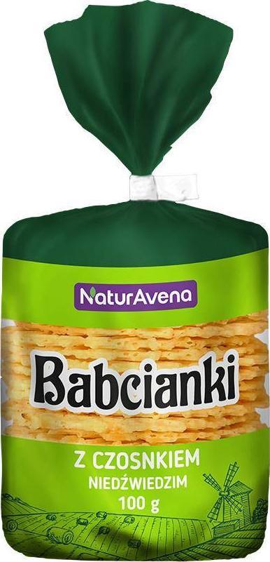 NaturaVena Wafelki bez tłuszczu i bez barwników z czosnkiem 100 g 1