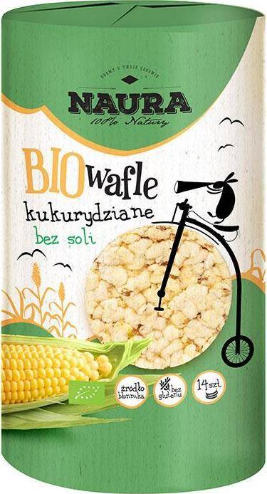 Naura Wafle kukurydziane bez soli BIO 100 g 1