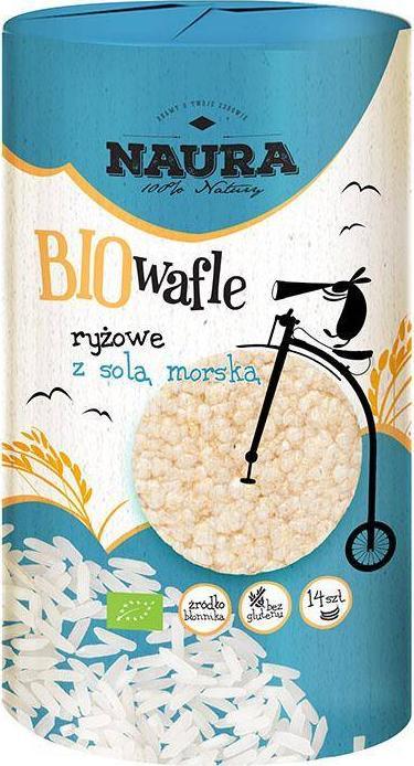 Naura Wafle ryżowe z solą morską BIO 100 g 1