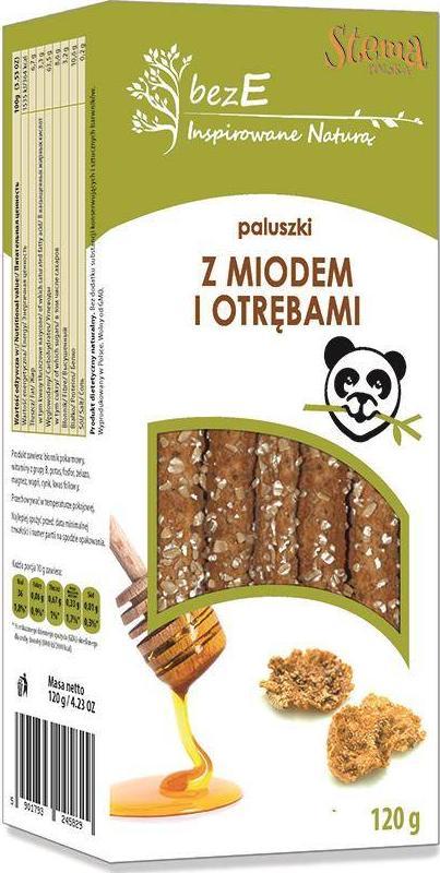 Stema Paluszki z miodem i otrębami bez E 120 g 1