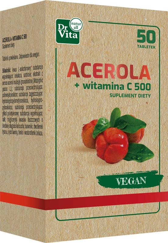Dr Vita Acerola + Witamina C 500 50 tabletek 1