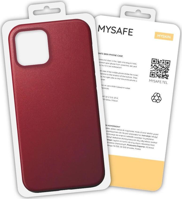Mysafe MYSAFE ETUI SKIN IPHONE 12 MINI BORDOWY PUDEŁKO 1