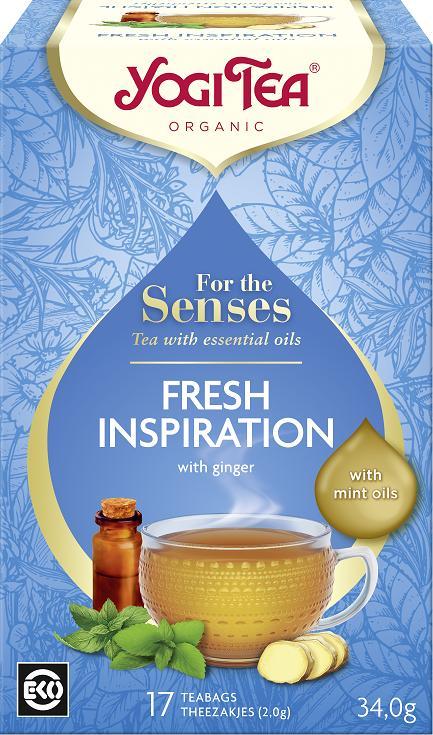 Yogi Tea HERBATKA DLA ZMYSŁÓW ŚWIEŻOŚĆ Z OLEJKIEM MIĘTOWYM (FOR THE SENSES FRESH INSPIRATION) BIO (17 x 2 g) 34 g - YOGI TEA 1
