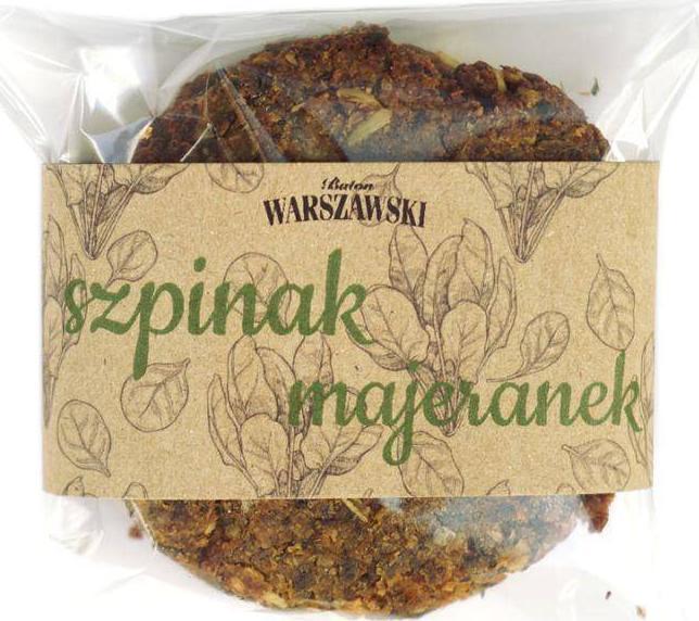 BATON WARSZAWSKI CIASTKO WARSZAWSKIE Szpinak i majeranek 60g 1