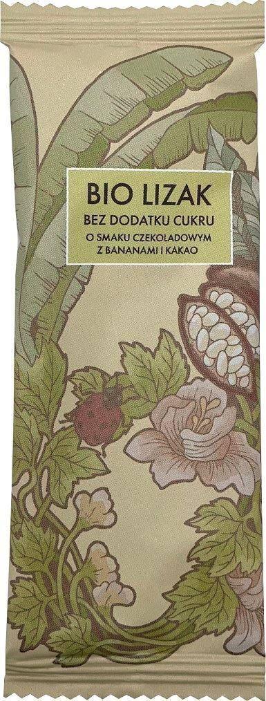 BIO LIZAK Bio Lizak o smaku czekoladowym z bananami bez dodatku cukru Lizuu BIO, 6g 1